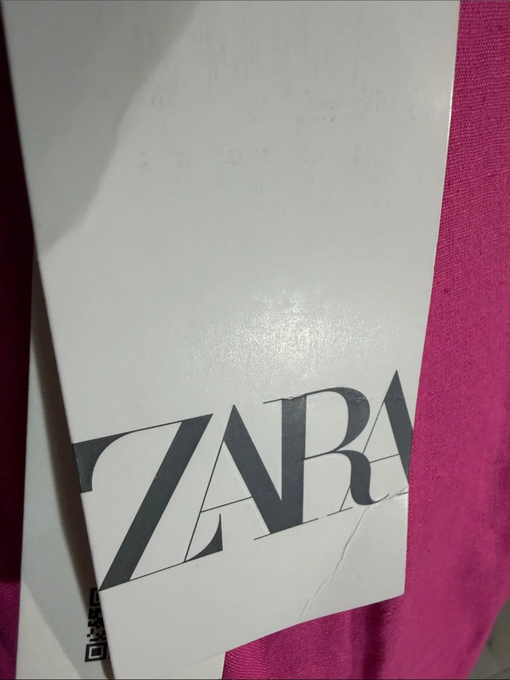 Zara Hot Pink Midi Pencil Skirt with Side Fringe Slit